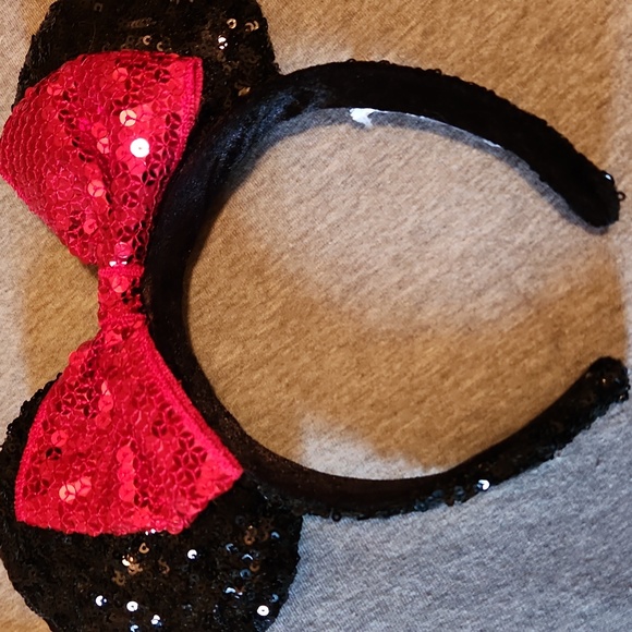 Kids Mickey Mouse Ears Costume Headband Set - Red and Black - Picture 3 of 5